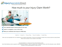 Tablet Screenshot of injury-specialists-direct.com